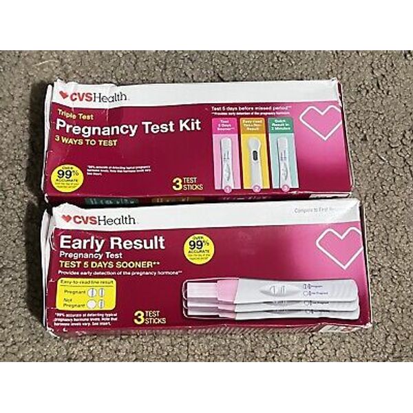 CVS 2Health Pregnancy Test 3 Test Sticks 3 Ways To Test &Early result preg. test