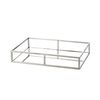 Egnazia - Silver Metal Mirror Tray - Medium Long Rectangle Open Style