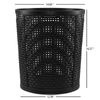 Vababa 40 L Tall Plastic Laundry Basket, Plastic Clothes Laundry Hampers, Black