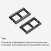 sourcing map DIP IC Chip Socket Adapter Round Pin 24P 2.54mm Pitch IC Socket for PCB Board Chip, 6 Pack