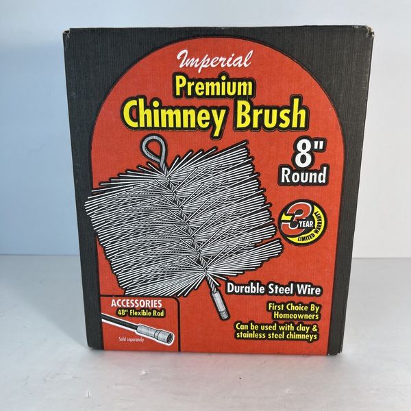 Imperial Premium Chimney Brush 8” Round Durable Steel Wire