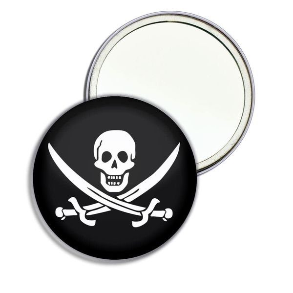 Jolly Roger - 77mm Round Compact Mirror