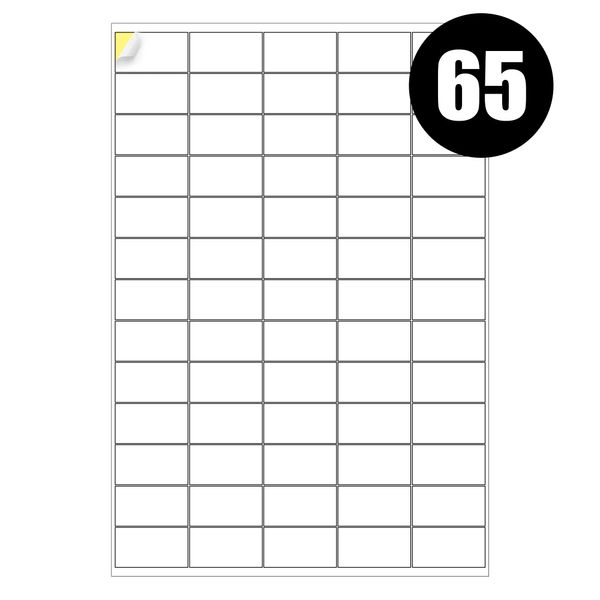 A4 Labels 65 Per Sheet, 20 Sheets 1300 Sticky Label, Address Labels, Printer Labels, iSOUL Self Adhesive Printable A4 Sticker Paper for Printing, Laser Labels Stickers [Quickdry]