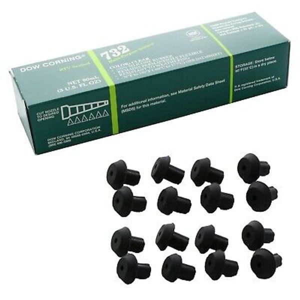 16 Pk WB02T10461 Replacement for GE Gas Range Grate Rubber Feet w/ Adhesive Glue