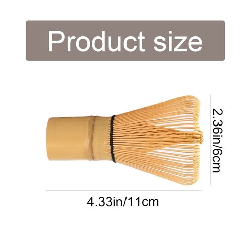 AOTISBAO 100 Prong Matcha Whisk Natural Bamboo Tea Powder Whisk Semi-handmade Chasen for Making and Stirring Matcha Golden Bamboo Matcha Green Tea Whisk Chasen