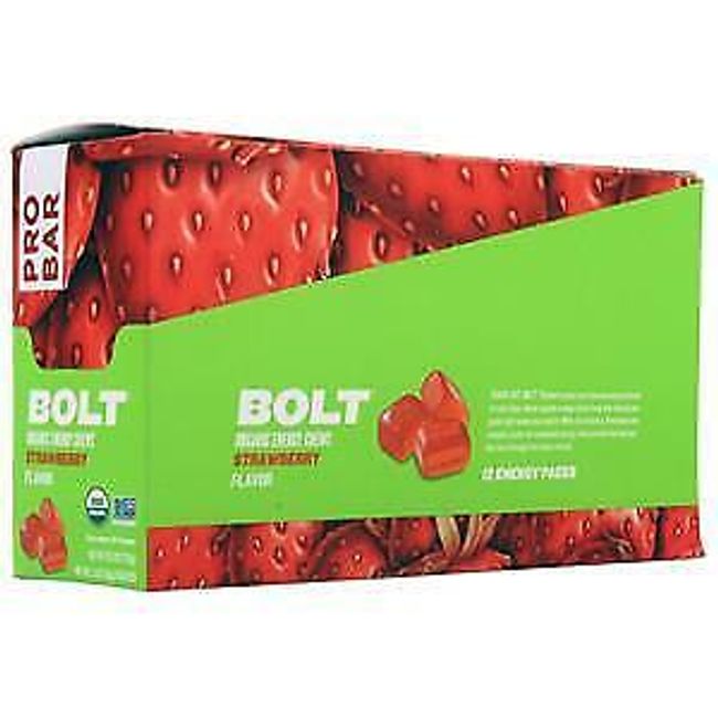 Probar BOLT - Organic Energy Chews Strawberry 12 pack