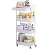 4-Tier Rolling Utility Cart with Drawer,Multifu