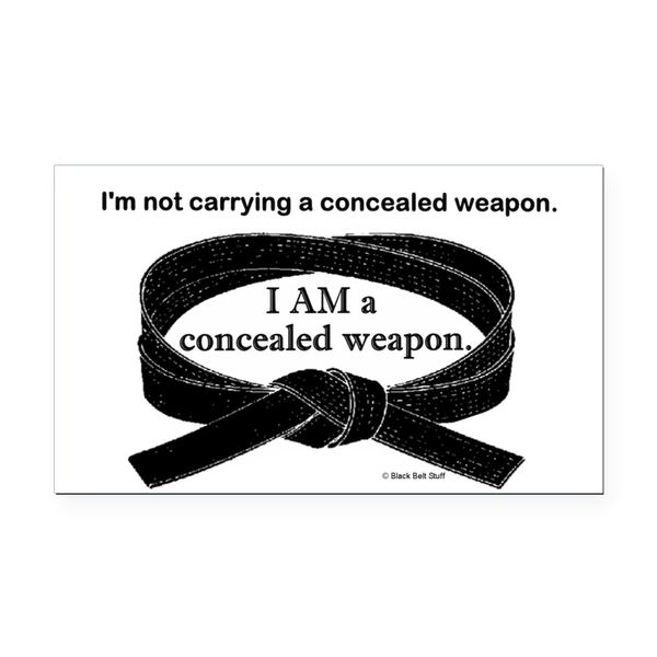 CafePress Concealed Weapon Rectangle Car Bumper Magnet