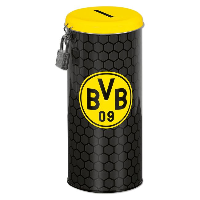 Borussia Dortmund-Blechspardose mit Schloss