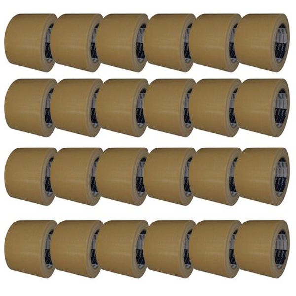 Furuto Kogyo MONF NO.890 Packing Cloth Adhesive Tape, Yellow Earth, Thickness 0.22MM x Width 75MM x Length 25M, 24 Rolls