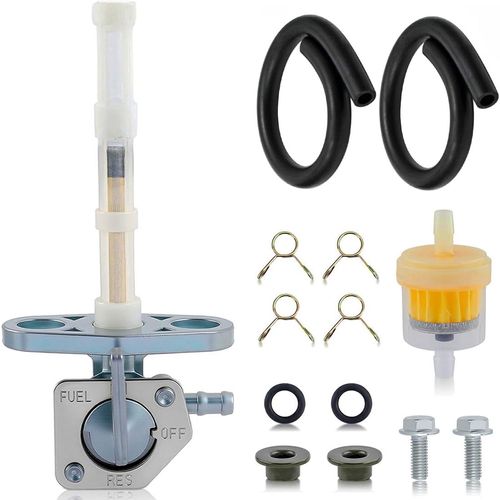Petcock Fuel Shutoff Valve Tank Switch for Honda CRF XR 50 70 80 CRF50 CRF50F CRF80 CRF80F CRF150F CRF230F XR50 XR70 XR80 XR80R Parts 16950-GCF-671 16950-GEL-701 16950-GN1-871 with Gas Oil Filter