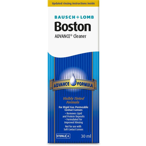 Boston Advance Cleaner, Leaves Lenses Clean, Ready for Disinfection and Conditioning, for Rigid Gas Permeable (RGP) and Hard Contact Lenses, 30 ml