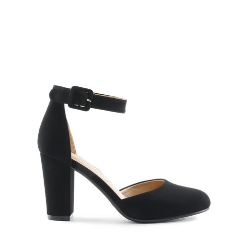 DREAM PAIRS Womens High Heel Ankle Strap Party Pumps Shoes, Black Nubuck - 8 (Angela)