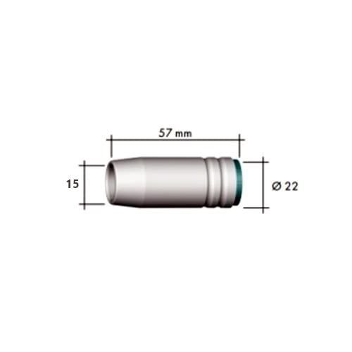 4X MB25 MIG Welding Nozzle Shroud Torch TIP Cover Cap CONICAL Push FIT