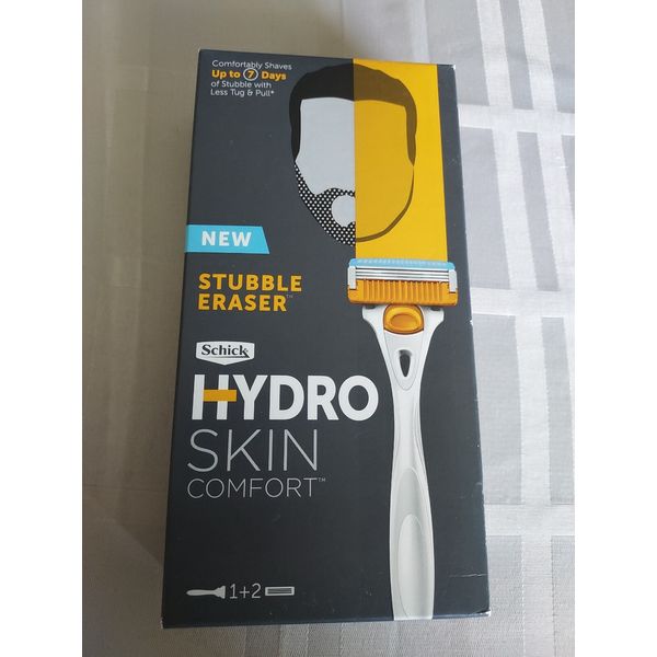SCHICK NEW STUBBLE ERASER HYDRO SKIN COMFORT 1 RAZOR & 2 CARTRIDGES
