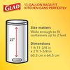 Glad Trash Bags, ForceFlex Tall Kitchen Drawstring Garbage Bags, Fresh Clean, 13