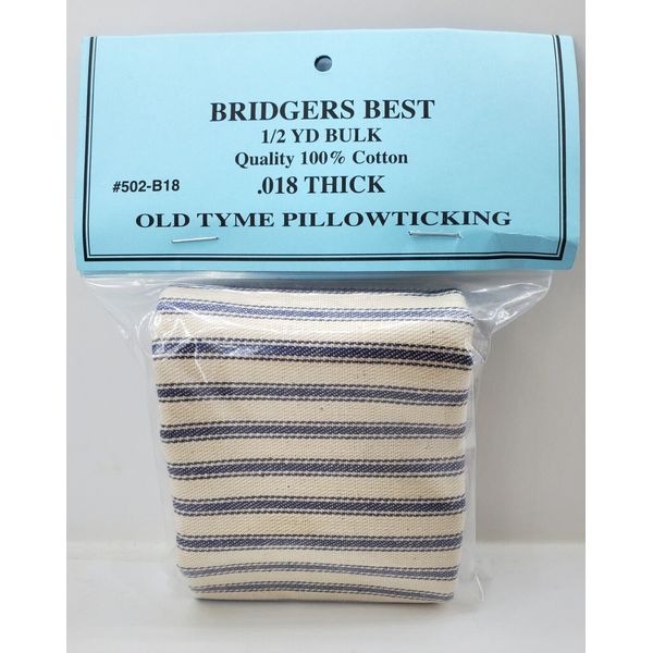 Bridgers Best Pillow Ticking Bulk 1/2 Yard 100% Cotton .018" Muzzleloader Patch