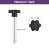 sourcing map 1Pcs Star Knobs, M8x100mm Plastic Hex Shaped Clamping Handle Screw Knobs, Hand Tightening Star Screw Knobs for Machinery Umbrella Base Replacement