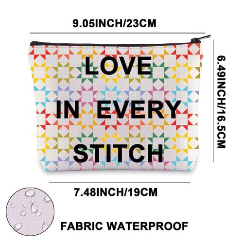 JNIAP Quilting Makeup Bag Quilter Gifts Quilt Block Gifts Sewing Lovers Gifts Seamstress Zipper Pouch Quilt Star Gifts (Love In mb)