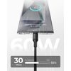 VOLTME USB Type C Cable EDC USB C to USB C 60W Black 2M