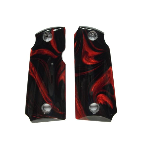 Red & Black Pearl Kimber Micro 380 Grips