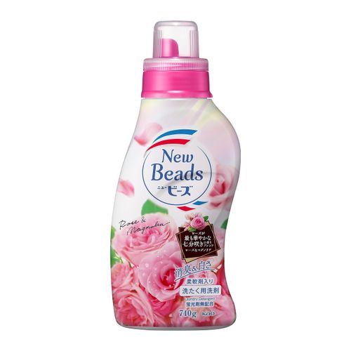 New Beads Luxecraft, Deodorizing & Whiteness, 7/4 Blooming Rose Scent, Fabric Softener, Rose & Magnolia Scent, Main Unit, 26.5 oz (740 g)