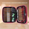 Needles Ring Set, Interchangeable Carbonized Bamboo Needles Set Aluminum Circular Knitting Needles Ring Set