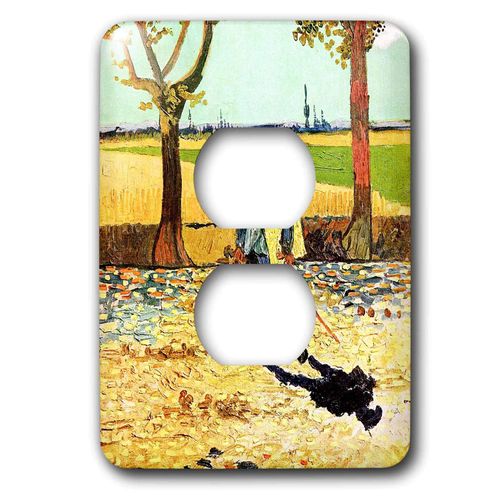 3dRose VintageChest – Masterpieces - van Gogh - The Painter on his Way to Work - 2 plug outlet cover (lsp_303198_6)