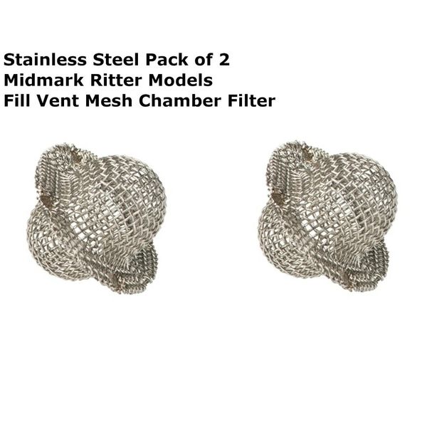 2x Midmark Ritter RPI#MIF062 TUTTNAUER Vent Chamber Mesh Screen Filter Stainless
