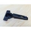 110 Degree Overlay Free-Swinging Hinge with Dowels in Black - 4 Pack