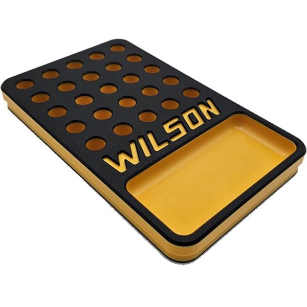 L.E. Wilson Reloading Tray 0.440 Hole Diameter 25-Round Plastic Black/Yellow