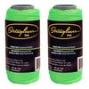 Stringliner 35015 Mason’s Line Replacement Rolls – 1/8 Lb. #18 Construction Replacement Roll Twisted FL Green 135'. (2 Pack)