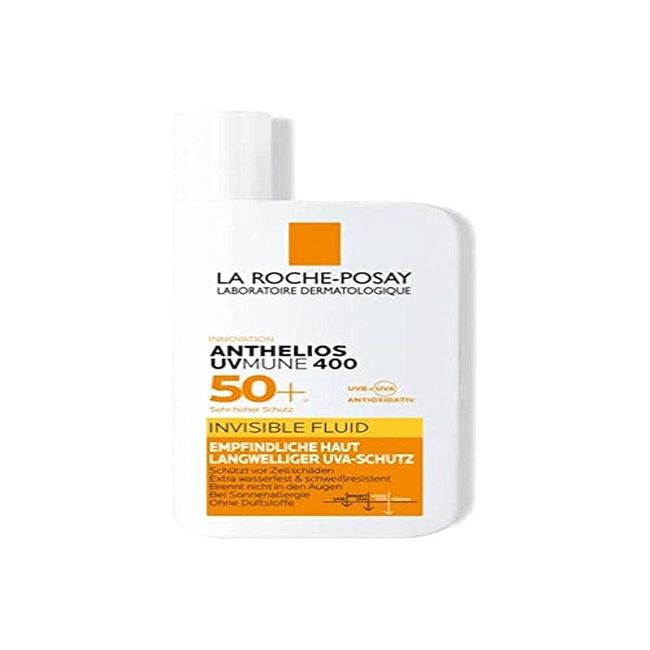 La Roche-Posay Anthelios Sonnenschutz Fluid mit LSF 50+ 50 ml – Sunscreen Sonnenfluid Gesicht UV-Schutz UVMune Invisible + waterproof