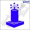 Eyecandy Decals Fireworks Mortar 6 INCH Decal Sticker Purple