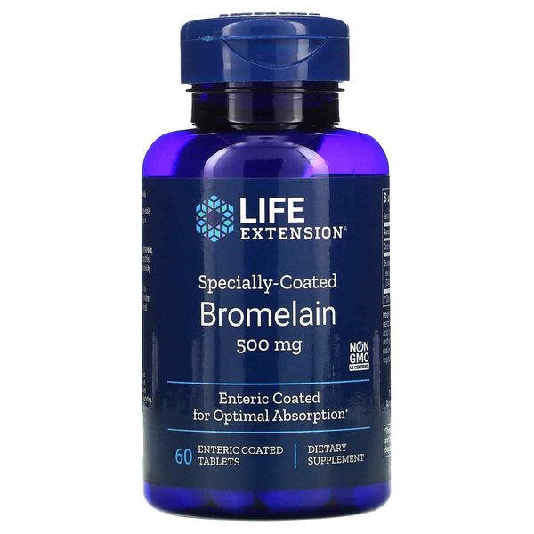 2 X Life Extension, Specially-Coated Bromelain, 500 mg, 60 Enteric Coated Tablet