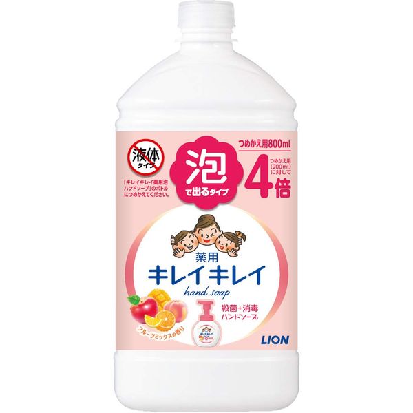 (Quasi-drug) [Large Capacity] Kirei Kirei Medicated Foaming Hand Soap, Fruit Mix Scent, Refill, 28.1 fl oz (800 ml)