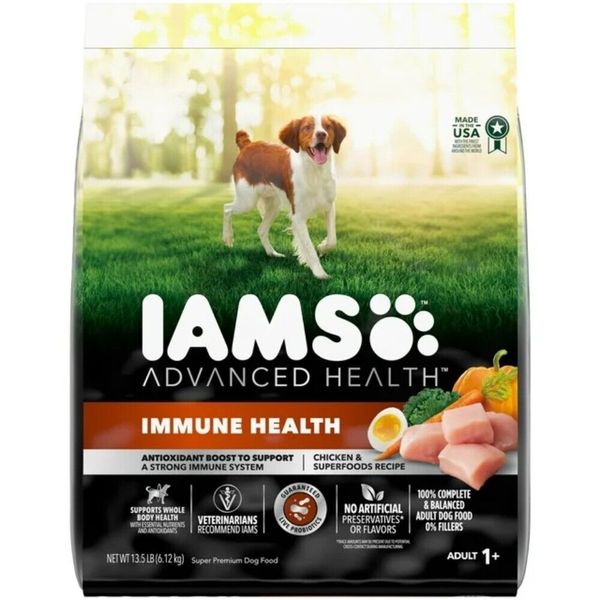 IAMS Advanced Health Chicken and Superfoods Recipe Dry Dog Food 13.5 Lb Bag USA