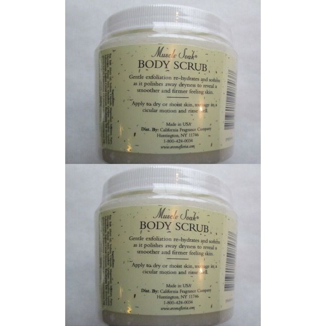 2 AROMAFLORIA AROMATHERAPY MUSCLE SOAK BODY SCRUB EXFOLIATE PEPPERMINT FREE SHIP