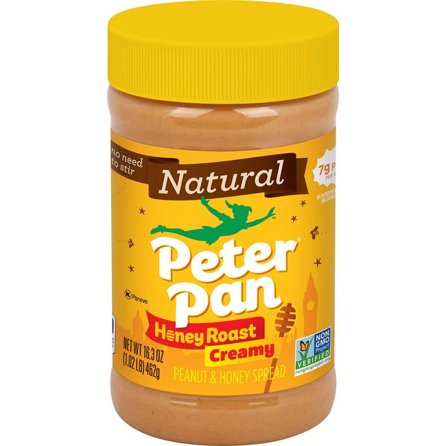 Peter Pan Natural Honey Roast Creamy Peanut Butter Spread, 16.3 OZ