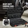 Impact Sockets Set 90pcs 6-Point 3/8in Drive Bit Ratchet Tool Kit Case