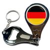 BadgeBeast.co.uk Germany Flag - Key Ring Bottle Opener and Nail Clipper