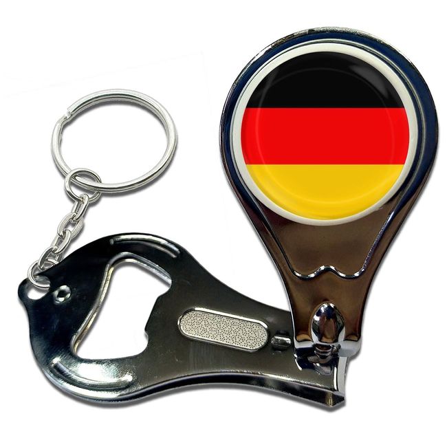 BadgeBeast.co.uk Germany Flag - Key Ring Bottle Opener and Nail Clipper