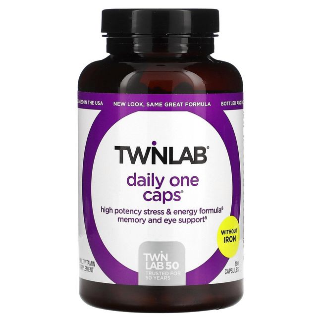 Twinlab Daily One Caps Without Iron 180 Capsules Iron-Free