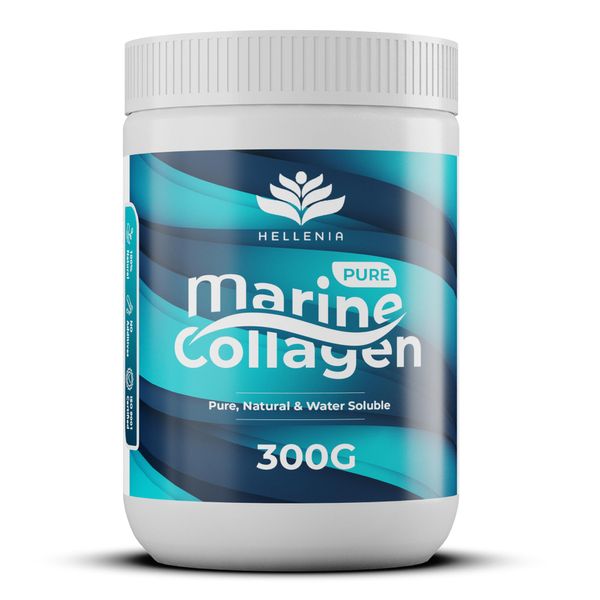 Pure Hydrolysed Marine Collagen Powder 300gram | Natural | Unflavoured | Type 1 and 3 | All 9 Aminos | Maintains Joints, Bones, Tendons, Muscles | Supports Skin, Hair, Nails | 60 Servings