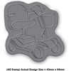 Azeeda A8 'Mobility Scooter' Unmounted Rubber Stamp (RS00021828)