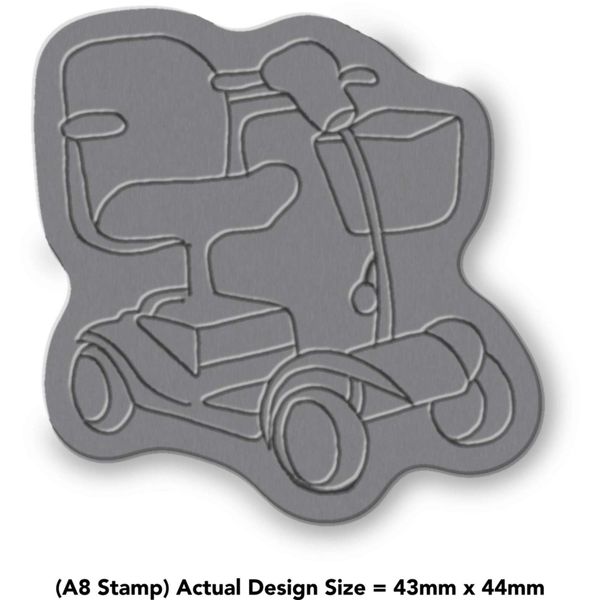 Azeeda A8 'Mobility Scooter' Unmounted Rubber Stamp (RS00021828)