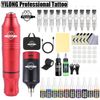 Coreless Motor Tattoo Gun Machine Pen Wireless Supply 1200mAh Needles Inks Kit