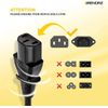 Universal AC Power Cable - 2-Pack- 1ft. 3 Prong PC Power Cord Replacement for...