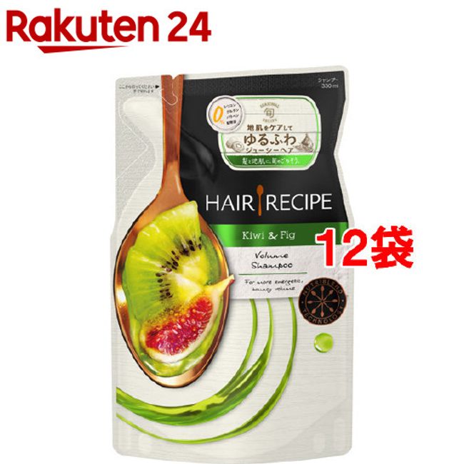 Hair Recipe Kiwi Empower Volume Recipe Shampoo Refill (330ml*12 bags set) [HAIR RECIPE]