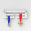 Plexico Medal Display Hanger/White Acrylic Medal Hanger